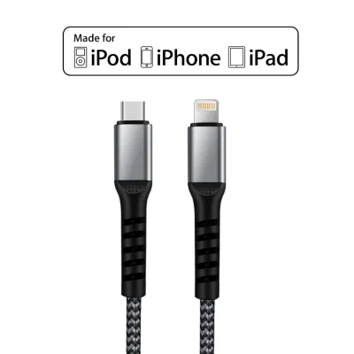 Mfi Certified Lightning Kabel USB Tipo C Dados C94 Cabo de carga rápida de 8 pinos para iPhone